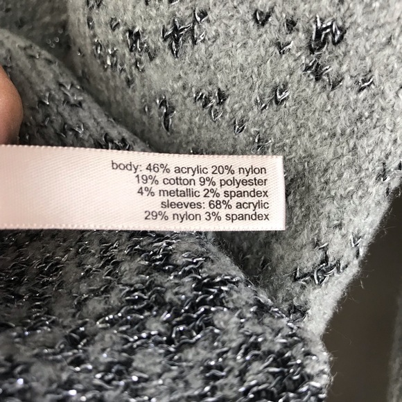 The Limited Gray Sparkly Sweater Size M NWT - Picture 6 of 6